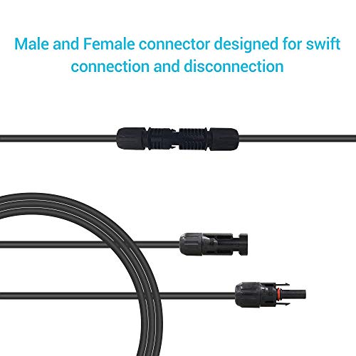 Renogy 40Ft 10AWG Solar Panel Extension Cable, black by Renogy - Image 2
