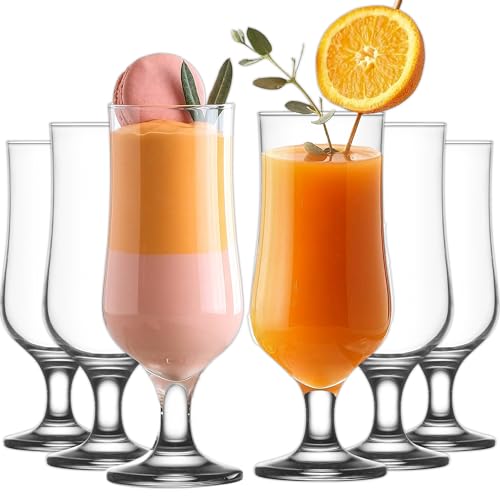LAV Bicchieri da Cocktail Premium Set 6, 385ml 100% SENZA PIOMBO Bicchieri da Caffè Freddo, Bicchieri per Cocktail, Bicchieri per Frappé, Bicchieri per Pina Colada, Bicchieri per Hurricane - immagine 5