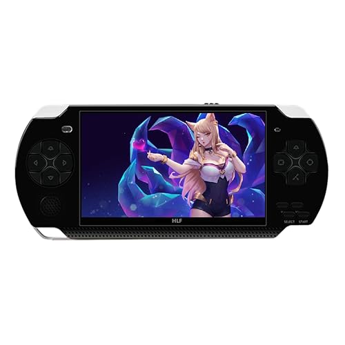 HLF ビデオゲームコンソール 4.3インチ 8GB 内蔵2000 Retrp クラシックゲーム 複数のシミュレーター用 ゲームは複数の進行状況を保存できます ビデオ/音楽/電子書籍ポータブルコンソールギフト ボーイフレンド/子供向け(ブラック)