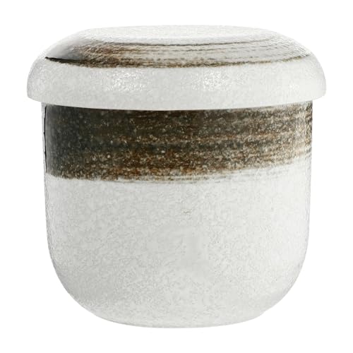 ASAKKURA Olla de Cerámica para Estofado 1 Pieza, Cuenco Resistente de Material Alimentario, Diseño Tipo Nido de Pájaro, Apto para Cocina Doméstica y Restauración, Olla Humeante para Sopa