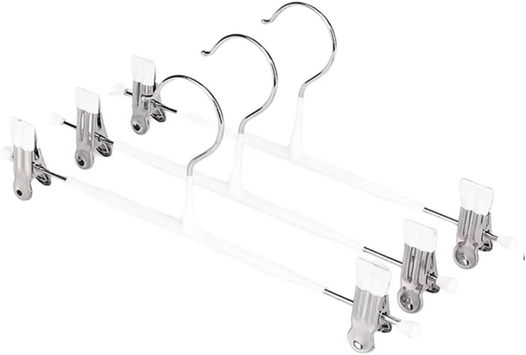 Coat Hangers for Pants Shirts Metal Anti Slip Clothes Underwear Drying Clip Seamless Trouser Hanger for Scarves(G,20pcs)