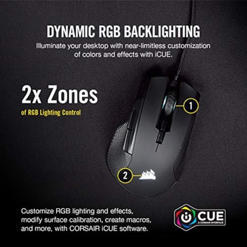 Corsair IRONCLAW RGB Wired FPS/MOBA Gaming Mouse – 18,000 DPI – 7 Programmable Buttons – Designed for Large Hands – iCUE Compatible – PC, Mac, PS5, PS4, Xbox – Black - image 6