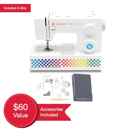 Image of SINGER 4411 PRISMA High Speed Heavy Duty Sewing Machine with Accessories | 11 stitches deliver 69 applications, 50% more power for denim and canvas, metal frame, 4-step buttonhole, 1100 stitches /min