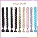 3 Piezas Extensiones de Pelo Sintético para Trenzas Africanas Braiding Hair Cabello...