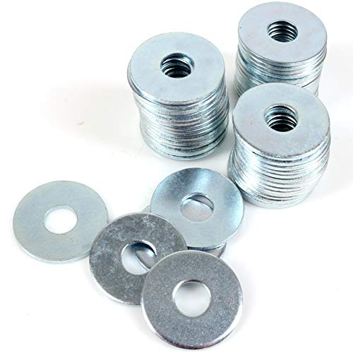 50x Small Repair Penny Washers M6 x 20mm Zinc Plated Steel Wide Thick & Flat