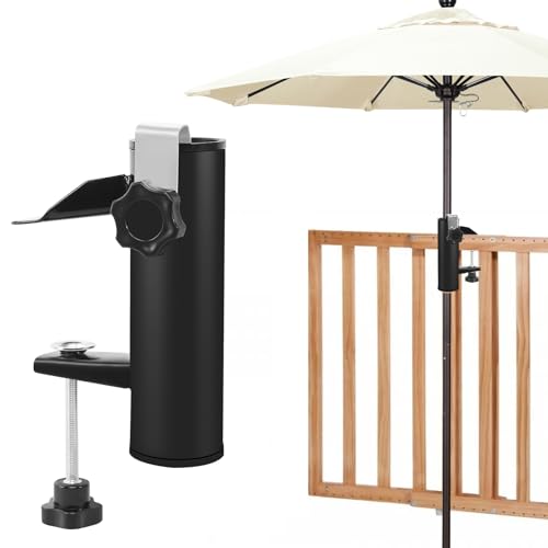 DELAESI Support de parasol pour balcon, balustrade de balcon, support de parasol pour balcon, terrasse ou table, camping