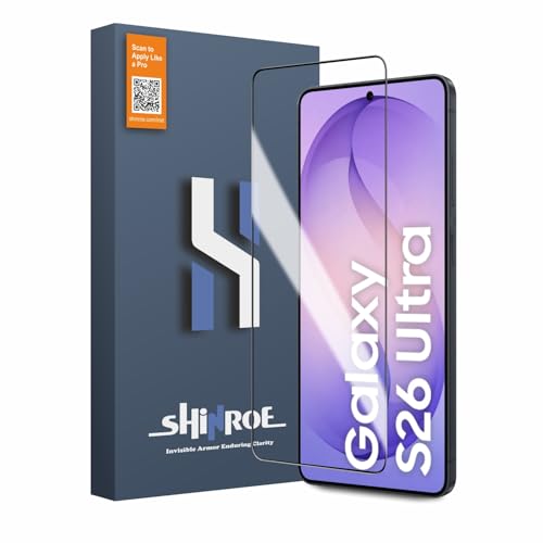 Image of Tempered Glass for Samsung Galaxy S26 Ultra - Military Grade 9H Screen Guard, Anti-Scratch, Shatterproof, Edge-to-Edge Full Coverage - Black Border