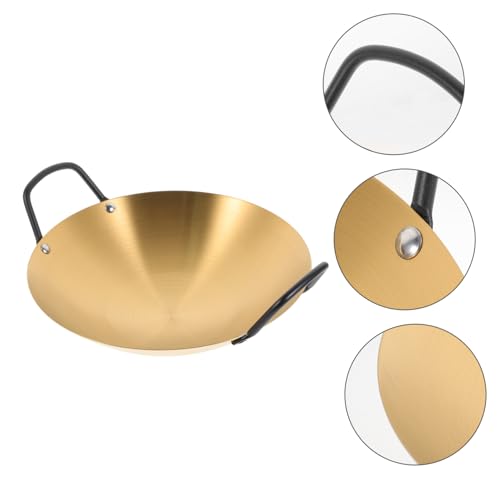 Wok de acero inoxidable antiadherente con doble asas miniatura 6