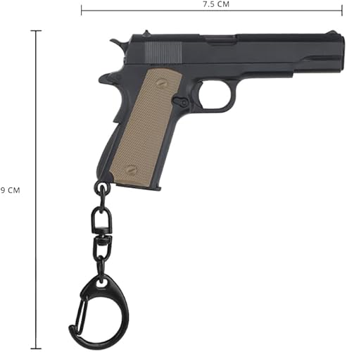 Miniatura 7 de Clásico 1911 Pistola Llavero táctico desmontable Mini pistola 1911 Llavero (Color Negro), Negro -