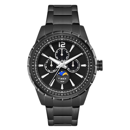 Image of TIMEX Black Round Dial Analog Men's Watch - TWEG28501