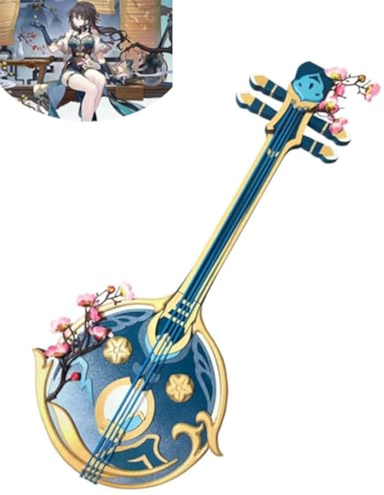 Amazon.co.jp: ルアン・メェイ崩壊スターレイル コスプレ道具琴 武器