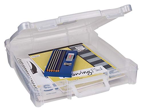Artbin 6913Zz 12" X 12" Portable Art & Craft Organizer With Handle 3-Pack, [3] Plastic Storage Cases, Clear #TOP4