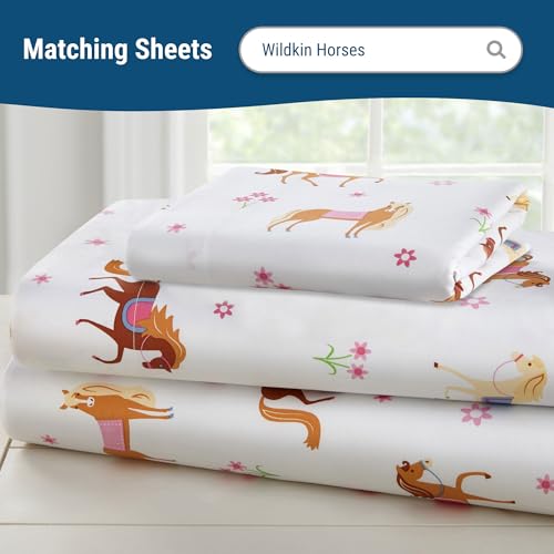 Image of Wildkin Kids Cotton Toddler Comforter Set - Soft & Lightweight, Fits Standard Crib Mattress - Horses