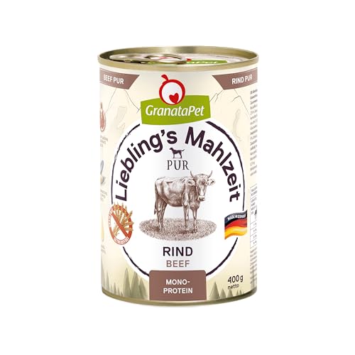 GranataPet Liebling's Mahlzeit PUR Rind, Monoprotein, 6 x 400g