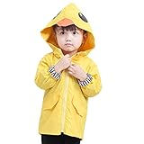 BTDECLAR Baby Boy Girl Rain Jacket Cute Duck Hoodie Raincoat Winter Windproof Warm Zipper Closure Outdoor Windbreaker Outfit