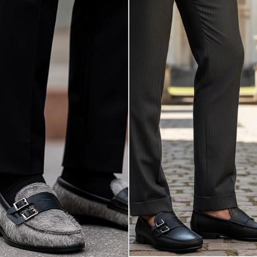 Premium Handcrafted Flaffy Moccasins Leather Shoes for Men | Comfortable & Durable Shoes | Ideal for Work, Weddings, Events, and Special Occasions | Birthday and Wedding Present for Him (Pack of 2)4