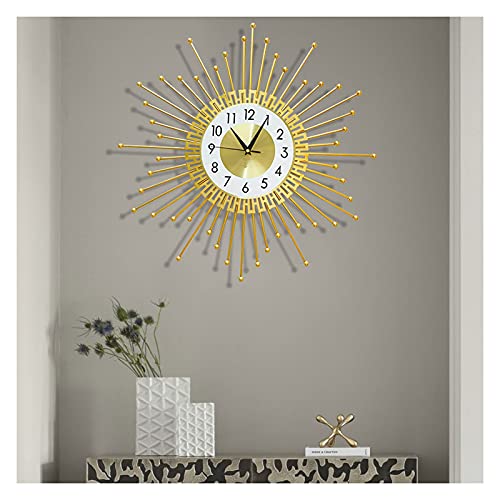 Grande horloge murale silencieuse à quartz et sans tic-tac en métal
