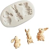 Pacoco 1 Pack Easter Day Bunny & Egg & Basket Cake Pan Silicone Molds for Baking Cupcake Making...