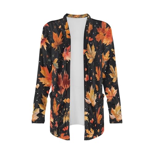 Image of Cardigan Sweaters for Women Long Sleeve Cardigan Soft Drape Open Front Fall Dusters V-Neck Jackets Dressy Loose Coat