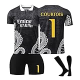 LSAltd R.Madrid Trikot Kinder Erwachsene- #7 Trikot/Nr.7 Vini jr/Nr.5 Bellingham, 23/24 Saison Hause/Auswärts Fußball Trikots Shorts Socken Set für Junge/Herren, Fussball Trainingsanzug