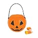 Mini Pumpkin Buckets (12 Pack) 2" Diam. With a 1 1/2" Handle. Plastic