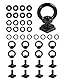 T Track Mount Tie Down Anker für Dachgepäckträger, M8 Heavy Duty Ring geformt Auge Schraube, Edelstahl T Bolt Auge Mutter Tie Down Ringe für die Aufnahme Bungee Cord, Seile, Haken