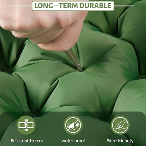 Matelas Camping 2 Place, Tapis de Sol Camping élargi et épaissi, Pneumatique avec Pompe à air à Pédale, Matelas Ultra-Léger et Portable, Idéal pour La Plage, La Randonnée – Image 6