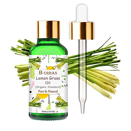 Image of B-URBAN Lemon Grass (Cymbopogon Citratus) |100% Pure & Natural Undiluted Essential Oil Organic Standardl For Room Fragrances, Perfume, Scented Diffuser, Incense /For Hair & Skin Care - 30ML