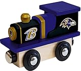 MasterPieces Wood Train Engine - NFL Baltimore Ravens - Officially Licensed Toddler & Kids Toy, Black