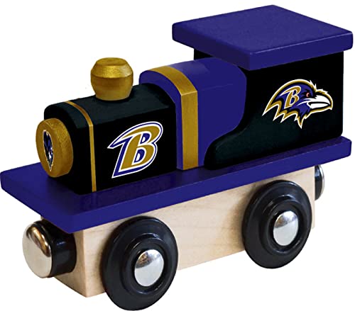 Image of MasterPieces Wood Train Engine - NFL Baltimore Ravens - Officially Licensed Toddler & Kids Toy