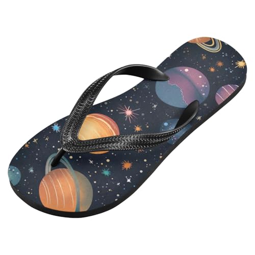 Mens Flip Flops Space PlanetsSandal Flip Flops for Women Summer Beach Slipper 214B2819