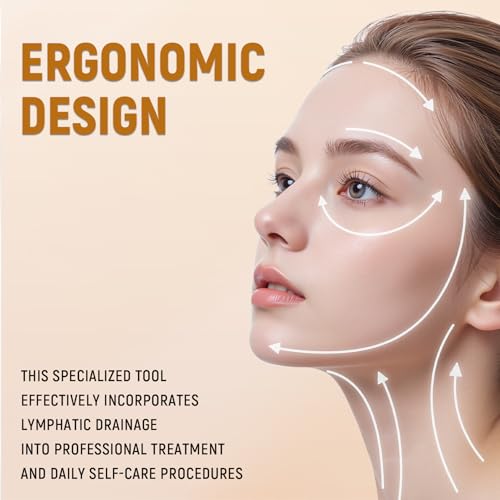 Image of Lymphatic Contour Face Brush,Dry Lymphatic Contour Face Brush Soft Set,Lymphatic Drainage Massager for Face,Chin & Neck Relaxation,Portable Beauty Tool with Travel Case. Style B