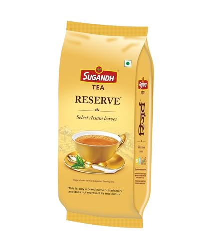 Image of Sugandh Reserve Tea | 200GM | Gold Premium | Directly Sourced from Assam | High Grown CTC with Added Whole Leaf | 100% Natural Ingredients | A Perfect Premium Cup of Tea for Chai Lover