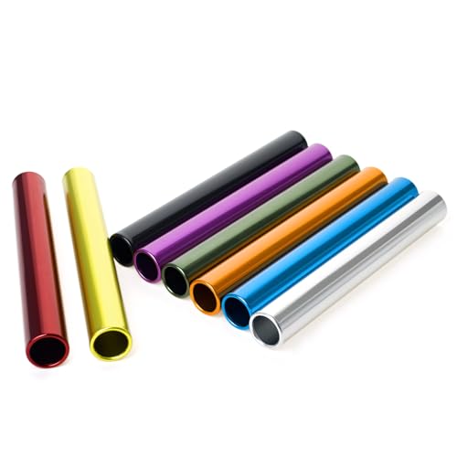Muka Custom Laser Engrave Aluminum Relay Baton Track and Field Official Size Baton 1PC Retail-Black - Thumbnail 6