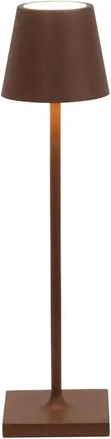 Poldina Micro Lampada da Tavolo Ricaricabile Senza Fili, Corten