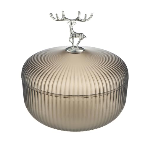 Nut and Candy Serving Tray, Countertop Fruit Bowl With Lid for Kitchen, Food Display Dish Platter with Lid Tray and Handle for Fruit Dessert Nuts Snacks Candy Chip Dip