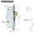 HILLMASTER Replacement Mortise Lock 45° and White Latch Lever for Patio Door Handle Set Mortise Style Non-keyed Sliding Patio Glass Door Handles, Fits 3-15/16” Screw Hole Spacing
