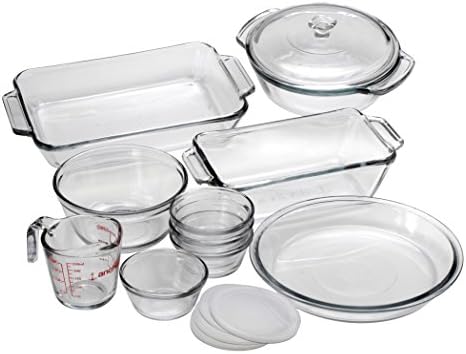Anchor Hocking Complete Glass Bakeware Set (15 piece, tempered tough, pre-heated oven and dishwasher safe)