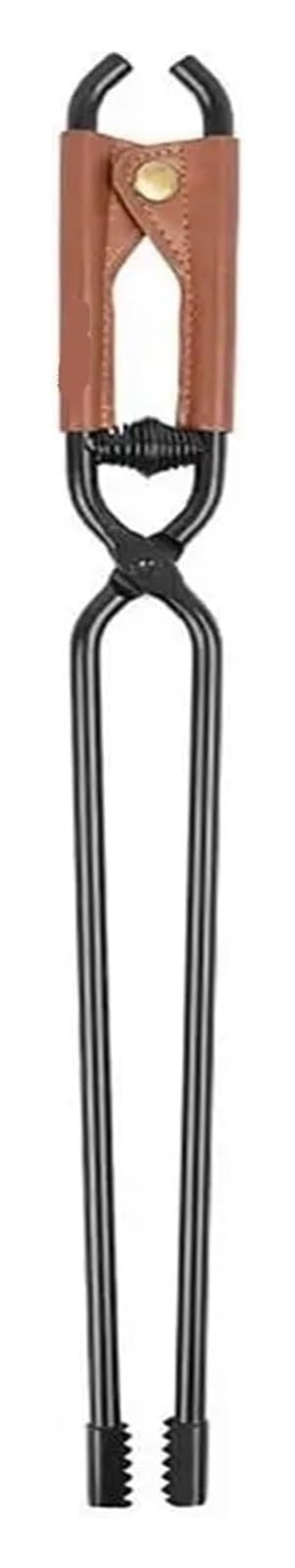 Stainless Grill Tongs, Przenośne szczypce do grilla na świeżym powietrzu ze stali węglowej, długa rączka, 44 cm, grillowanie kempingu
