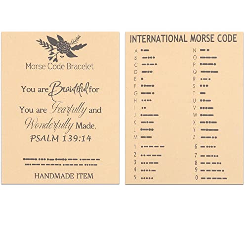 FEELMEM Psalm 139:14 Morse Code Bracelet Religious Jewelry Christening Gift Inspirational Gift Bible Verse Bracelet3