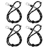 Abaodam Correas Antipérdida para Guantes de Esquí 2 Pares, Correas de Muñeca Ajustables Negras Resistentes al Agua para Deportes al Aire Libre y Snowboard, Cordones de Seguridad