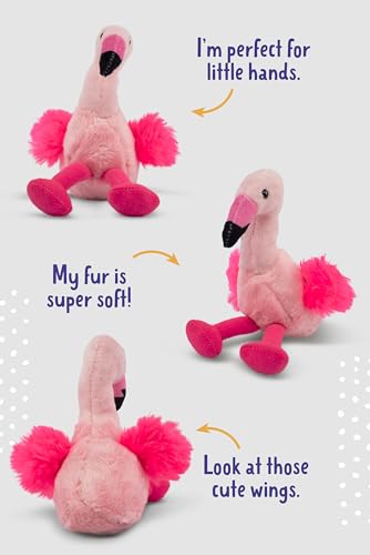 Living Nature SMOLS Flamingo modelliert dem original lebenden Tier der Natur, langlebiges Material, ideal für Natur, Wissenschaft, Schulprojekte und kinetische Bildung, Pink