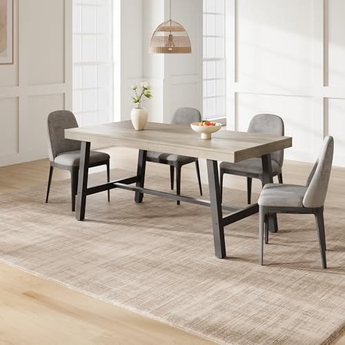 image for GarveeHome Industrial Dining Table for 4-6 People, 63 in Long Wooden K
