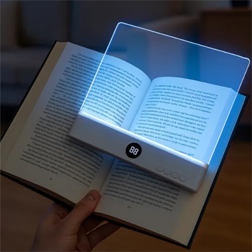 Luce LED ricaricabile per libri, luce da lettura con clip per gli occhi, con 3 modalità di colore e regolazione continua per leggere e studiare di notte