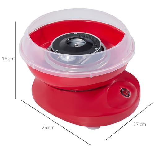 HOMCOM Electric Candy Floss Machine, Cotton Candy Maker Gadgetry, 450W, Red - Image 7