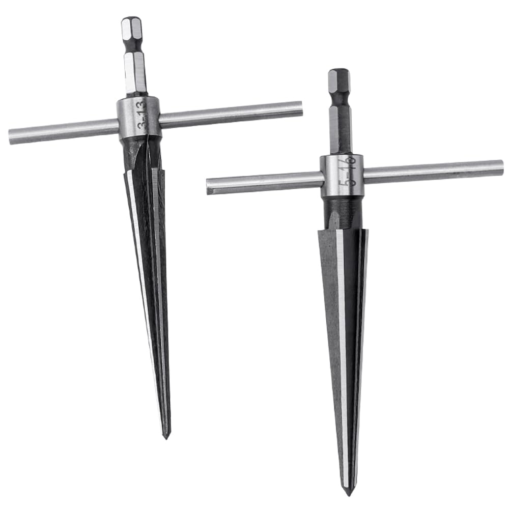 T Handle Reamer Set - Guitar Bridge Pin Hole Tools -8 T Handle Reamer Set - Guitar Bridge Pin Hole Tools -8