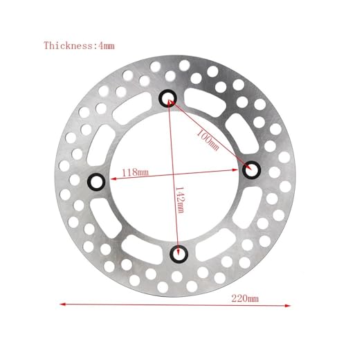 Disque de frein arrière moto 220 mm élimine les vibrations sur DR250