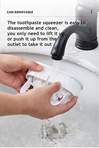 BesLife 2 Automatic Toothpaste Dispenser Wall Mounted, Come with 2 Electric Toothbrush Holder, with Dustproof Cover, 4 Toothbrush Slots for Shower Bathroom