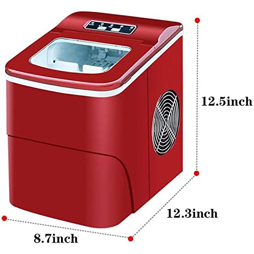 Máquina automática fabricadora de hielo de 15 kg en 24 h, pequeña máquina eléctrica para hacer cubos de hielo, 2 tamaños de cubos, capacidad de 2 L miniatura 7