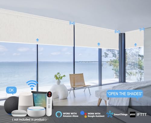 Remote-Controlled 100% Blackout Smart Roller Blinds - Compatible with Apple HomeKit, Google Home, and Alexa